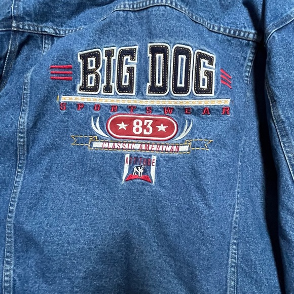 Big Dog Jackets & Coats Vintage Big Dog Jean Jacket Embroidered